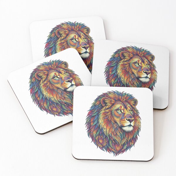 Item preview, Lion Mandala Portrait - Ornate Psychedelic Leo Art designed and sold by Exquisite Design Studio „Paculówka”.