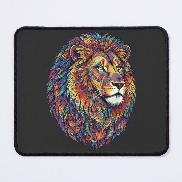 Item preview, Lion Mandala Portrait - Ornate Psychedelic Leo Art designed and sold by Exquisite Design Studio „Paculówka”.