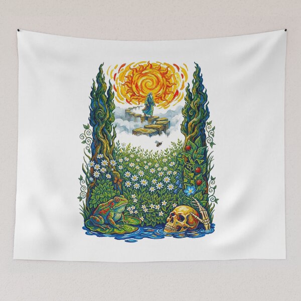 Item preview, Secret Garden Skull Nature Memento Mori designed and sold by TeeARTHY.