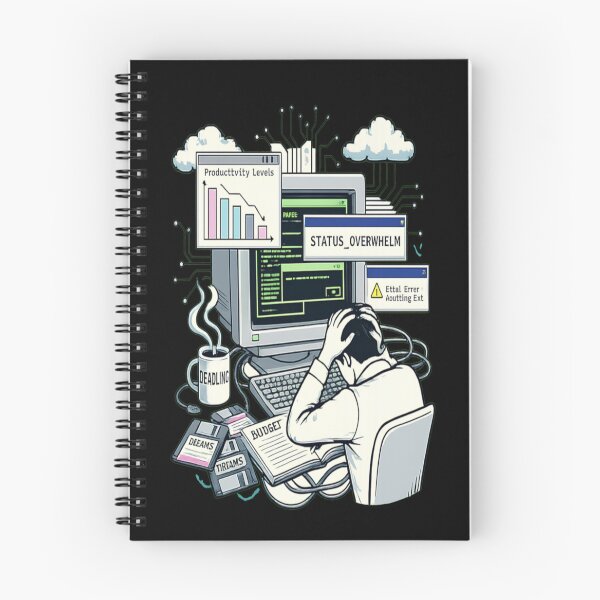 Item preview, STATUS_OVERWHELM – Adulting.exe Fatal Error designed and sold by Jankes88.