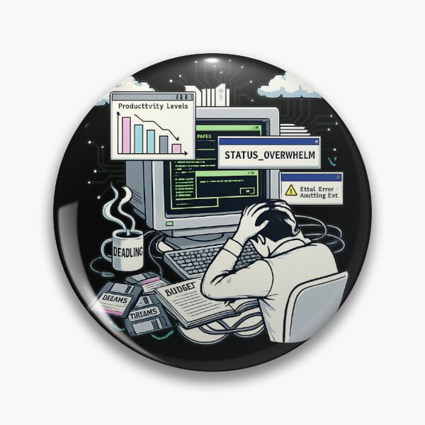 Item preview, STATUS_OVERWHELM – Adulting.exe Fatal Error designed and sold by Jankes88.