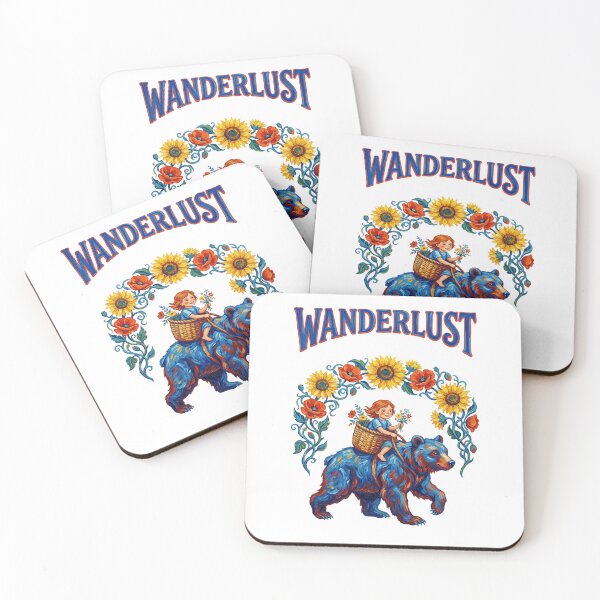 Item preview, Wanderlust Girl Riding Bear Nature Journey designed and sold by TeeARTHY.