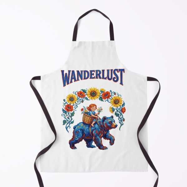Item preview, Wanderlust Girl Riding Bear Nature Journey designed and sold by TeeARTHY.