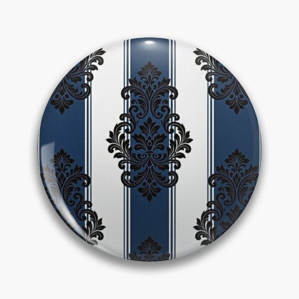 Item preview, Blue & White Striped Black Baroque designed and sold by DesignsByPrnces.