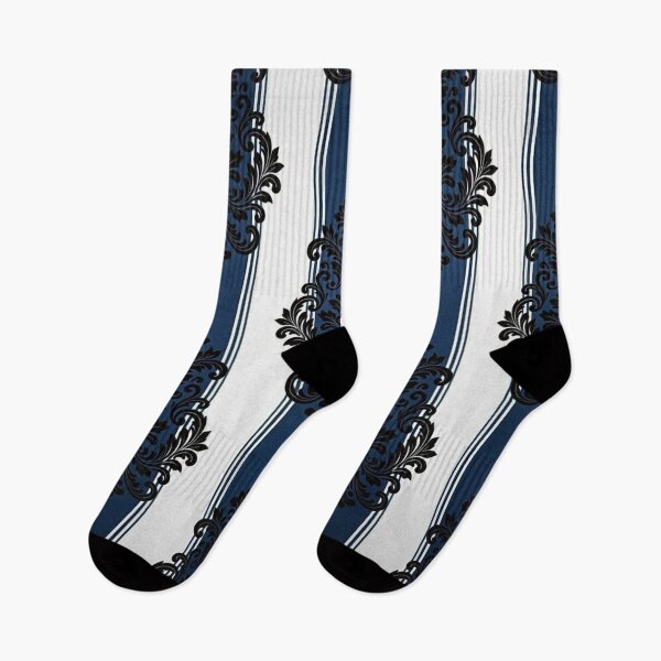 Item preview, Blue & White Striped Black Baroque designed and sold by DesignsByPrnces.