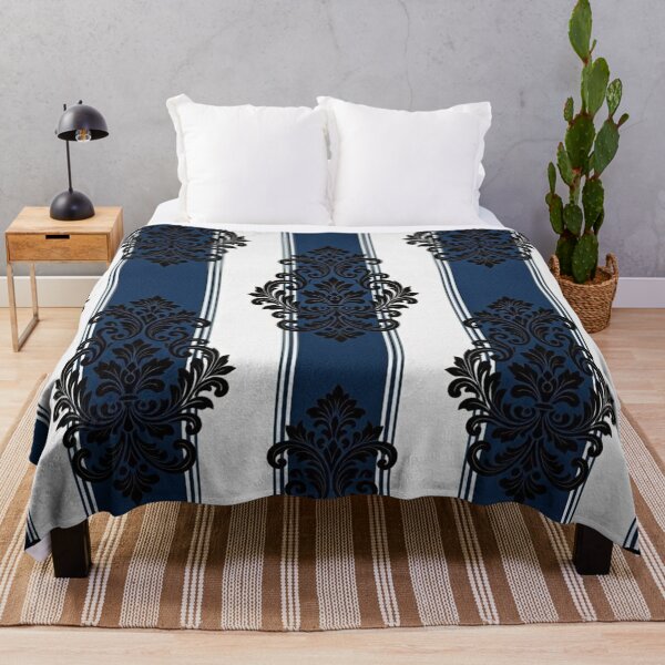 Item preview, Blue & White Striped Black Baroque designed and sold by DesignsByPrnces.