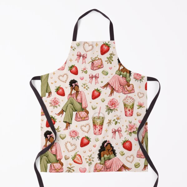 Item preview, Strawberry Matcha Seamless Pattern designed and sold by K3DreamKreations .
