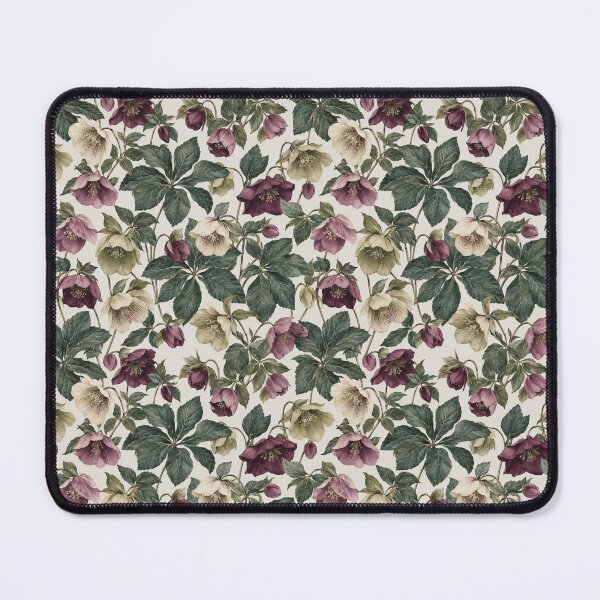 Item preview, Hellebore Winter Rose Watercolor Botanical Seamless Pattern designed and sold by Inkworksbyshery.