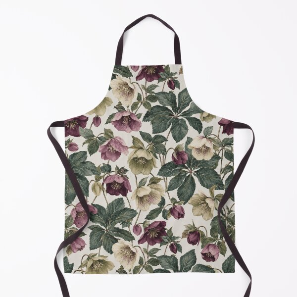 Item preview, Hellebore Winter Rose Watercolor Botanical Seamless Pattern designed and sold by Inkworksbyshery.