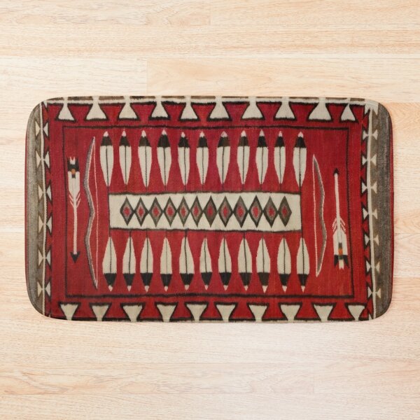 Item preview, Navajo Arrow Tapestry Throw | Printed on Both Sides | c.1921 Textile Reproduction | Rustic Earth Tone Decor (longwise) designed and sold by Big Bang Canvas.