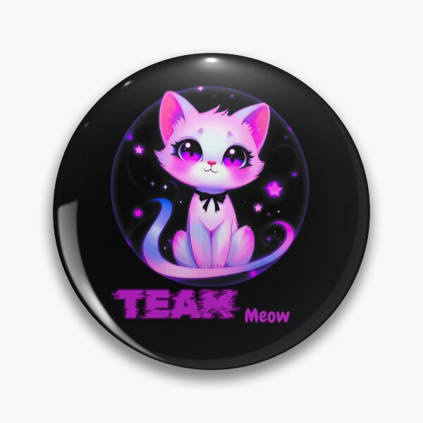 Item preview, Team Meow Neon Kawaii Cat – Cute Pink Galaxy Kitty Aesthetic Design designed and sold by IMuDesigner.