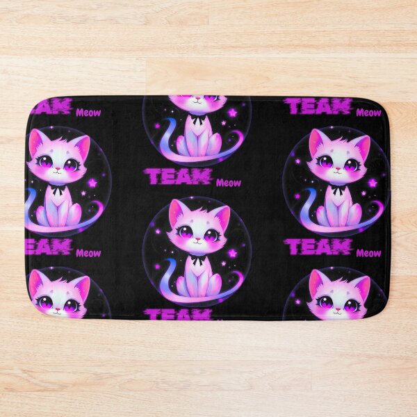 Item preview, Team Meow Neon Kawaii Cat – Cute Pink Galaxy Kitty Aesthetic Design designed and sold by IMuDesigner.