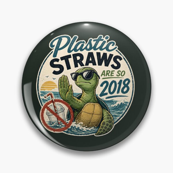 Item preview, Plastic Straws Are So 2018 designed and sold by Stylishly Eco.