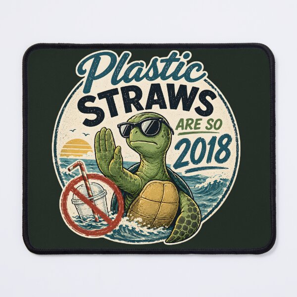 Item preview, Plastic Straws Are So 2018 designed and sold by Stylishly Eco.
