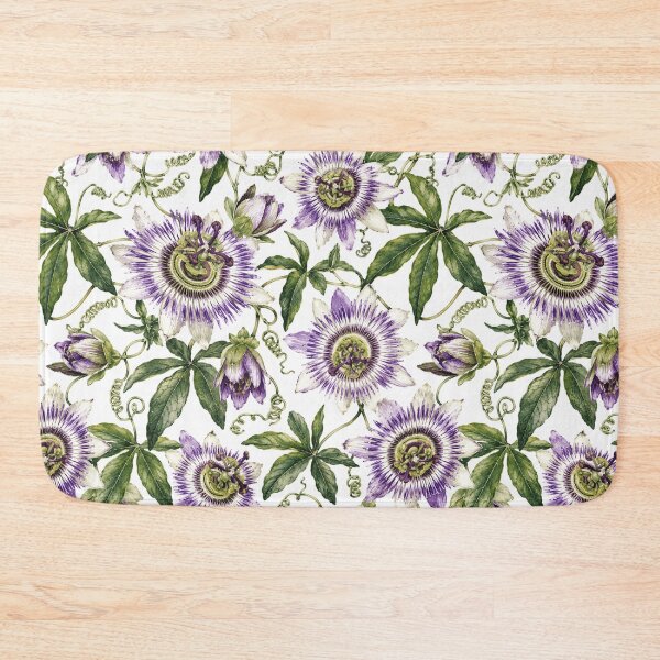 Item preview, Passion Flower Exotic Watercolor Botanical Seamless Pattern designed and sold by Inkworksbyshery.