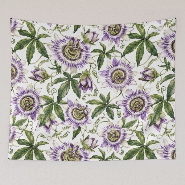 Item preview, Passion Flower Exotic Watercolor Botanical Seamless Pattern designed and sold by Inkworksbyshery.