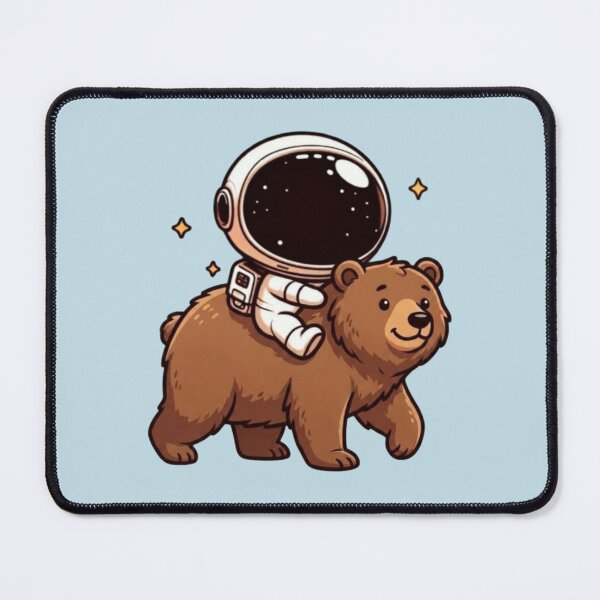 Item preview, Cute Astronaut Riding Cartoon Bear Space Adventure designed and sold by NosandEdgy.