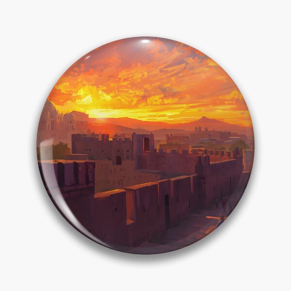 Item preview, Ancient Kano City Walls at Sunset designed and sold by SavannaCanvas.