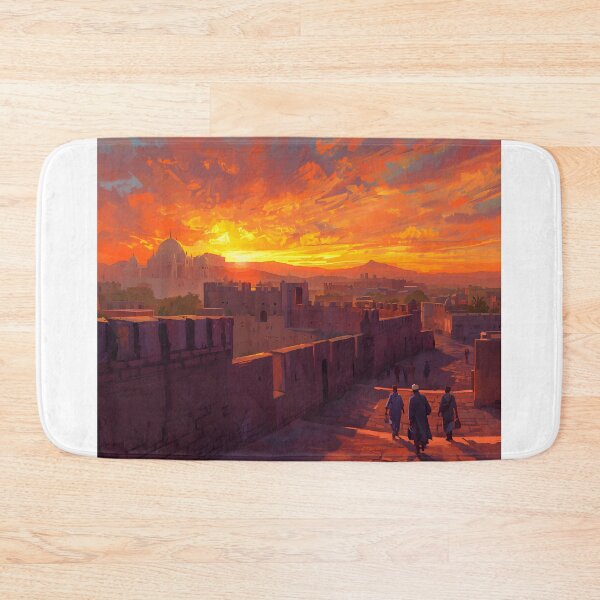 Item preview, Ancient Kano City Walls at Sunset designed and sold by SavannaCanvas.
