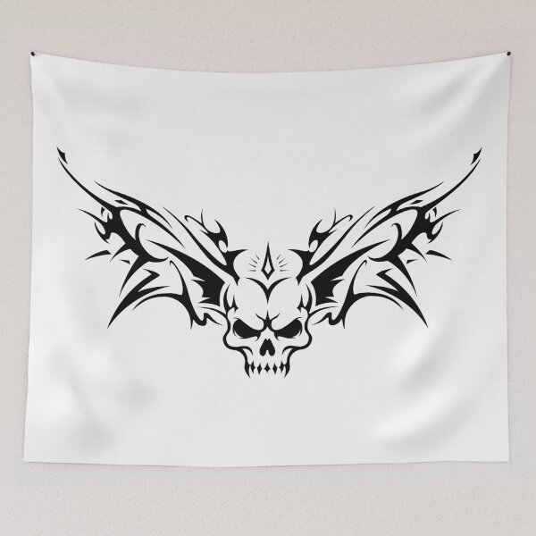 Item preview, Metal skull with wings. Tribal cybergoth designed and sold by Tribalgothss.