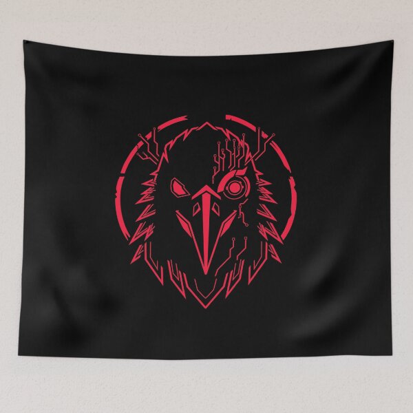 Item preview, Cyber Raven | Futuristic Cyberpunk Bird Logo Design designed and sold by Neon_Ronin.