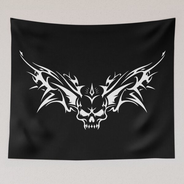 Item preview, Metal skull with wings. Tribal cybergoth designed and sold by Tribalgothss.