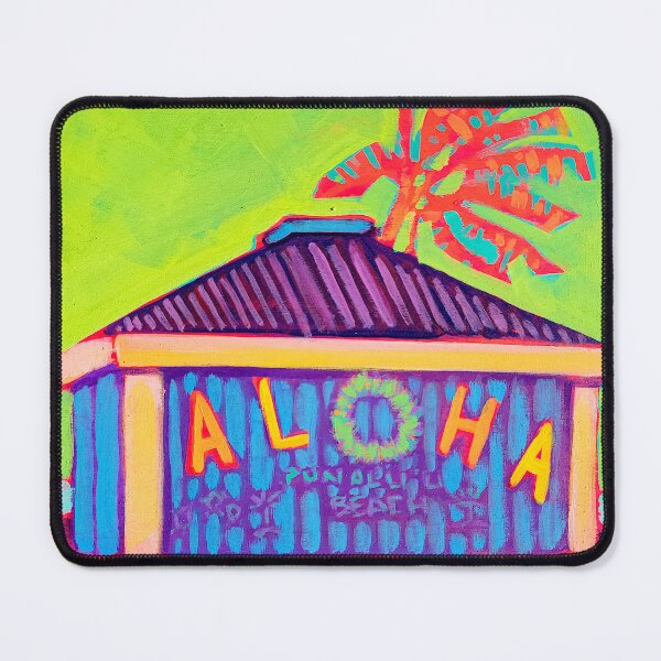 Item preview, Punalu'u Beach Hut with Lime Sky designed and sold by Mad World Art Ltd. Co..