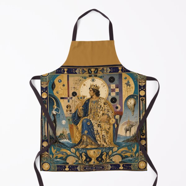 Item preview, The King of Cups - Ruler of the Depths | Surrealist Tarot Gold designed and sold by Natalia-Vlad.