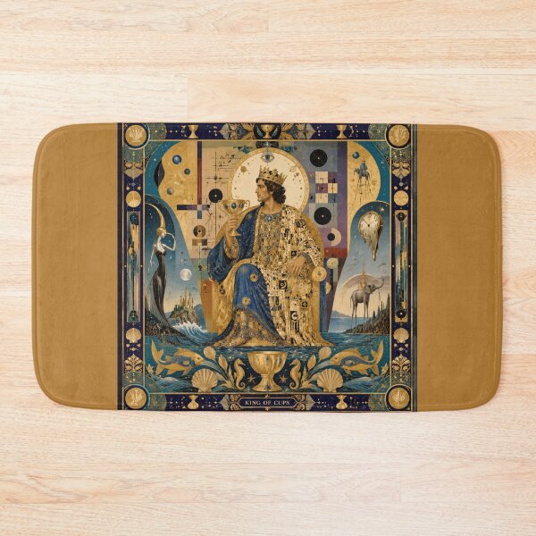 Item preview, The King of Cups - Ruler of the Depths | Surrealist Tarot Gold designed and sold by Natalia-Vlad.