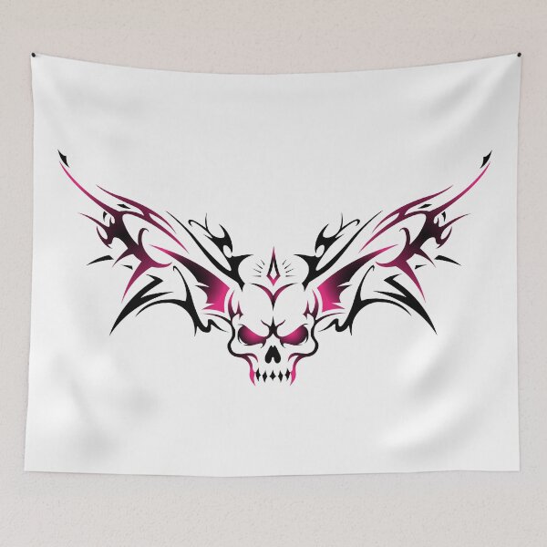 Item preview, Metal skull with wings. Tribal cybergoth designed and sold by Tribalgothss.