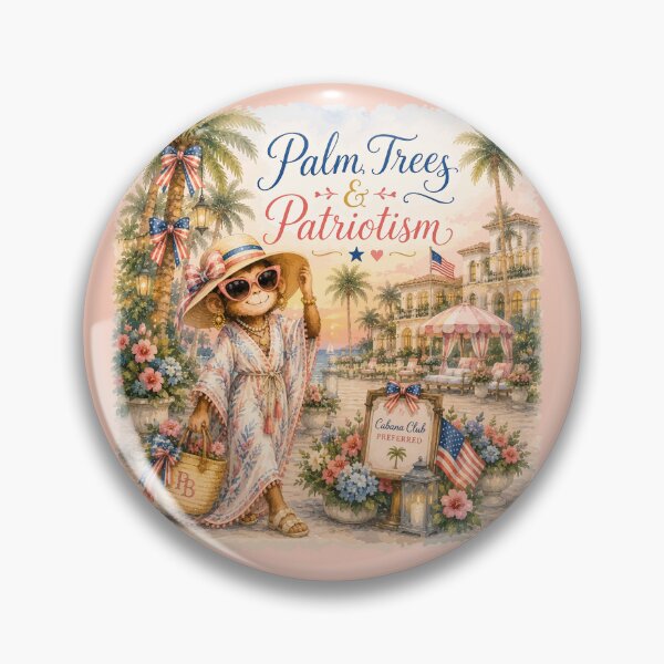 Item preview, Palm Trees & Patriotism™ | Palm Beach Monkey Summer Collection designed and sold by TeelieTurner.
