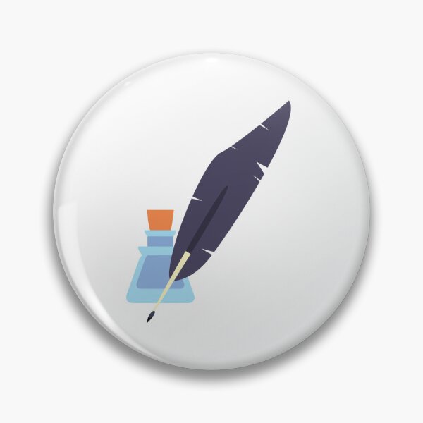 Item preview, Vintage Feather Quill Pen and Inkwell Illustration designed and sold by DailyDoodlesBySumbul.