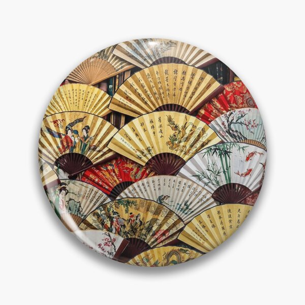 Item preview, Traditional Asian Hand Fans Pattern Art designed and sold by snoWorkshop.