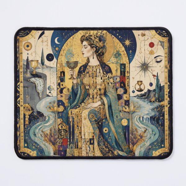 Item preview, The Queen of Cups - Guardian of the Depths of the Soul | Surrealist Tarot designed and sold by Natalia-Vlad.