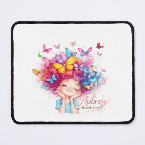 Item preview, Aubrey Name Cute Girl Butterfly Dreams Watercolor Aesthetic designed and sold by Dinaelsherkawy.