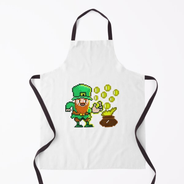 Item preview, Cute Leprechaun Pixel Art With Gold Coins designed and sold by RetroRlx.