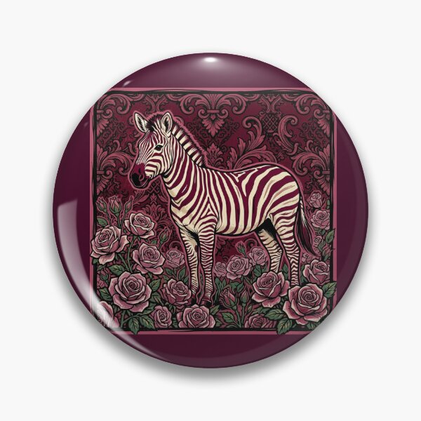 Item preview, Burgundy Zebra, Mauve Roses & Baroque designed and sold by DesignsByPrnces.