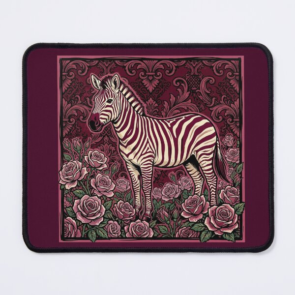 Item preview, Burgundy Zebra, Mauve Roses & Baroque designed and sold by DesignsByPrnces.