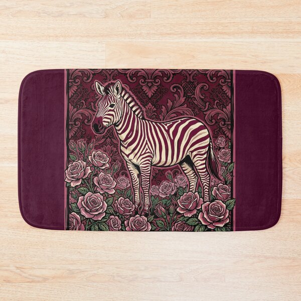 Item preview, Burgundy Zebra, Mauve Roses & Baroque designed and sold by DesignsByPrnces.