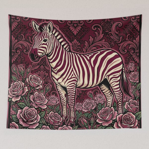 Item preview, Burgundy Zebra, Mauve Roses & Baroque designed and sold by DesignsByPrnces.