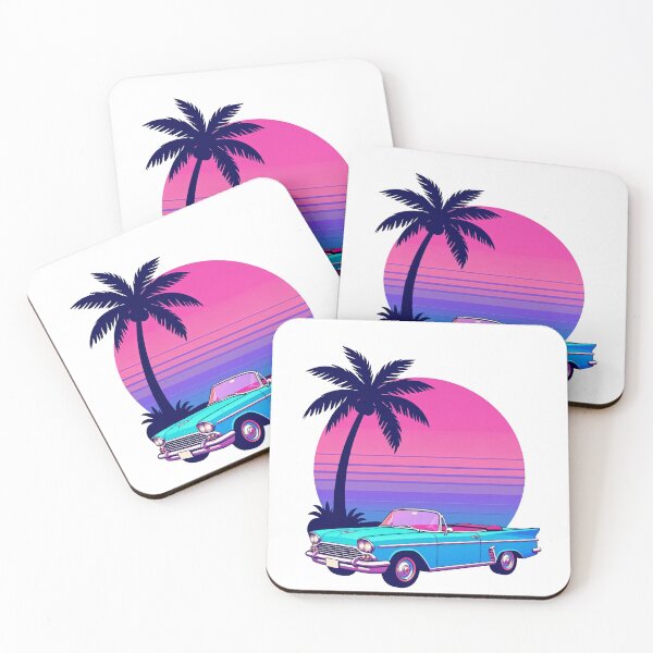 Item preview, Vaporwave Sunset Drive – 80s Palm Tree & Convertible Car Retro Art designed and sold by WelSol.
