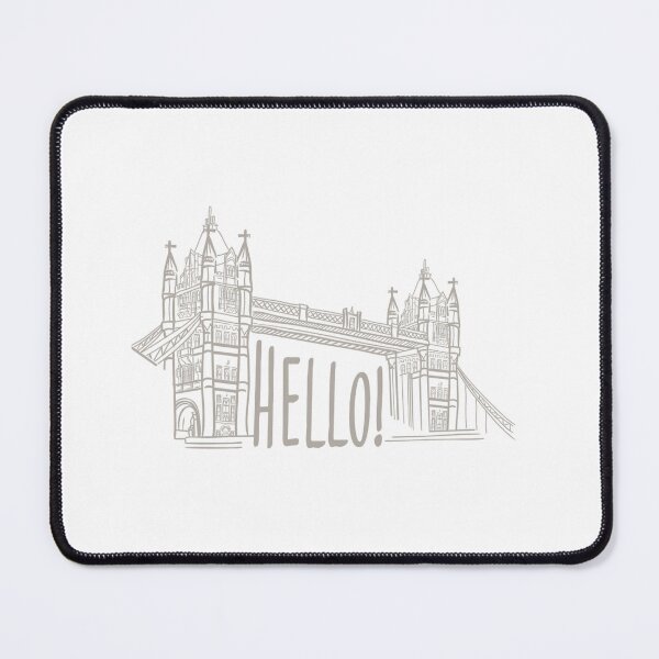 Item preview, Hello London Tower Bridge Sketch Design designed and sold by DailyDoodlesBySumbul.