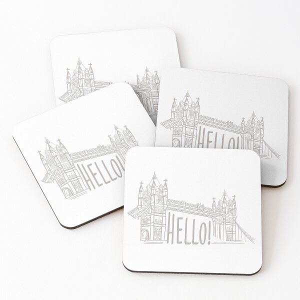 Item preview, Hello London Tower Bridge Sketch Design designed and sold by DailyDoodlesBySumbul.