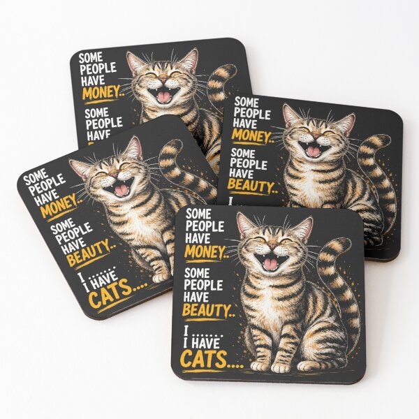 Item preview, Some People Have Money, Some People Have Beauty, I Have Cats graphic design designed and sold by INKRebelGraphic.