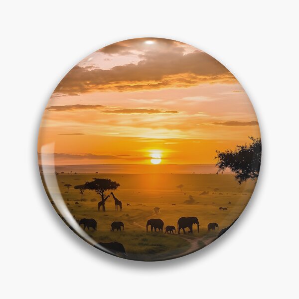 Item preview, African Savanna Wildlife Sunset designed and sold by SavannaCanvas.