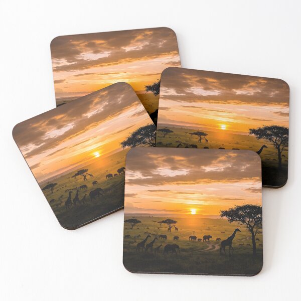 Item preview, African Savanna Wildlife Sunset designed and sold by SavannaCanvas.
