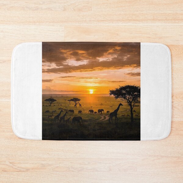 Item preview, African Savanna Wildlife Sunset designed and sold by SavannaCanvas.