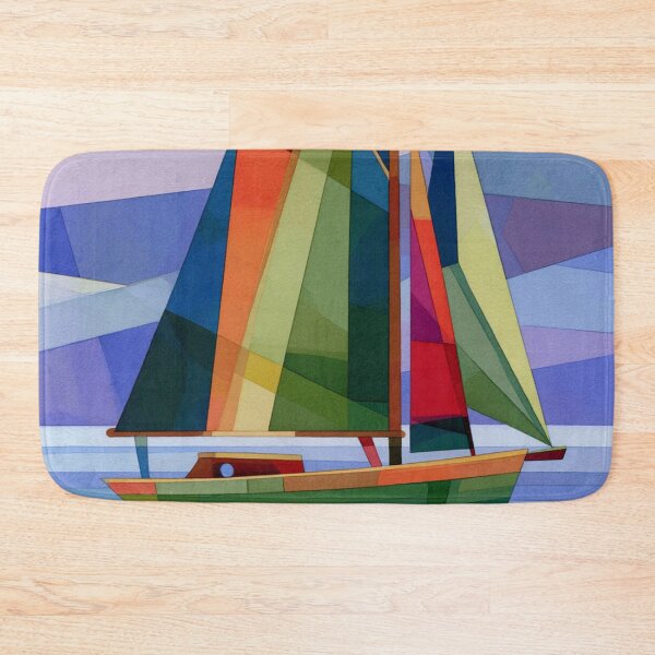 Item preview, Colorful abstract geometric sailboat designed and sold by dcrc.