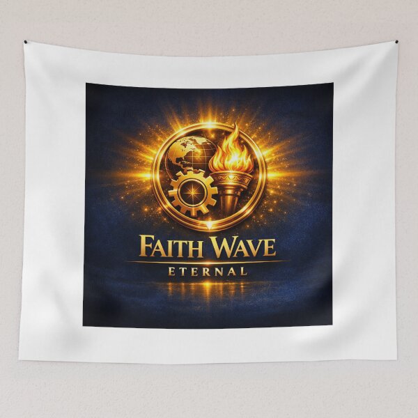 Item preview, Faith Wave Eternal – Divine Emblem of Light designed and sold by MastersDesignNk.