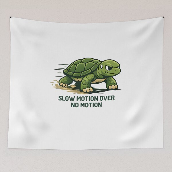 Item preview, Slow Motion Over No Motion – Motivational Turtle Design designed and sold by Coaster Culture Industries.
